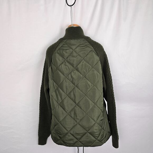 Unbranded Utility Jacket Women's Small Green Full Zip Up Pockets Quilted NWOT - Picture 6 of 16